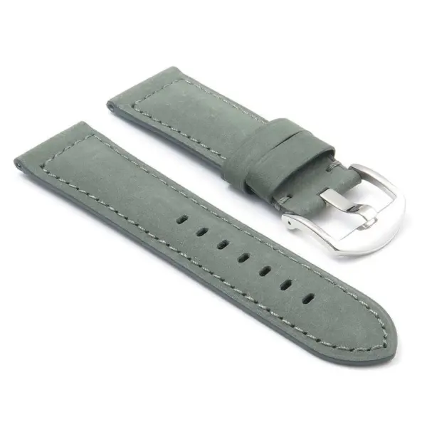 DASSARI Heritage Padded Italian Leather Strap p514.7 in Slate