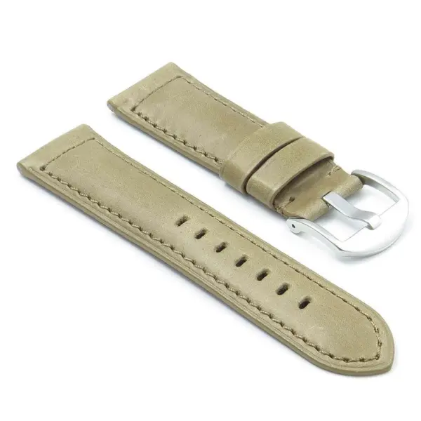 DASSARI Heritage p514.17 Padded Italian Leather Strap in Dune