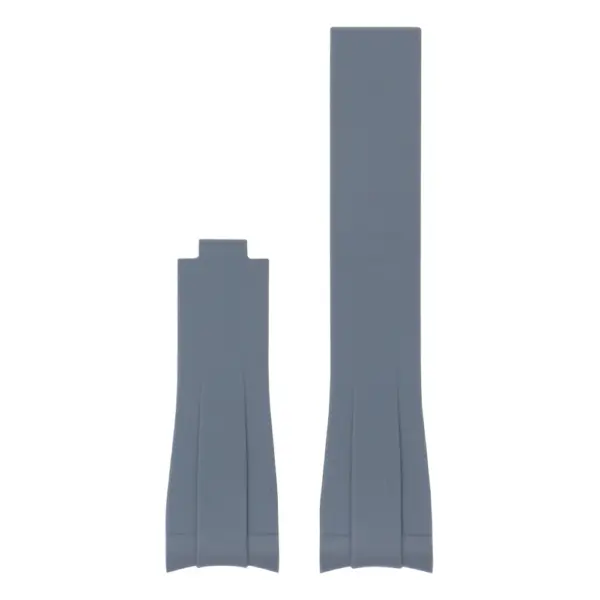 R.rx1.7.nb Up Grey (No Clasp) StrapsCo Fitted Rubber Watch Band Strap