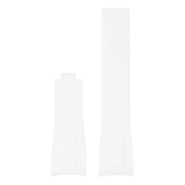 R.rx1.22.nb Up White (No Clasp) StrapsCo Fitted Rubber Watch Band Strap