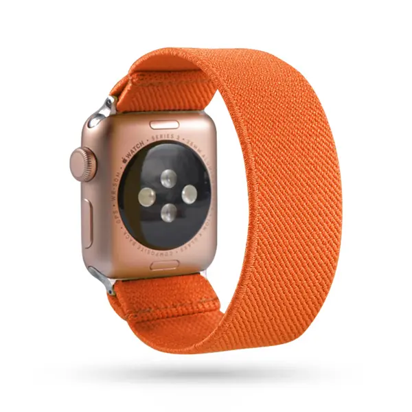 a.ny5 .107 Main Orange StrapsCo Nylon Elastic Band Strap for Apple Watch 38mm 40mm 42mm 44mm