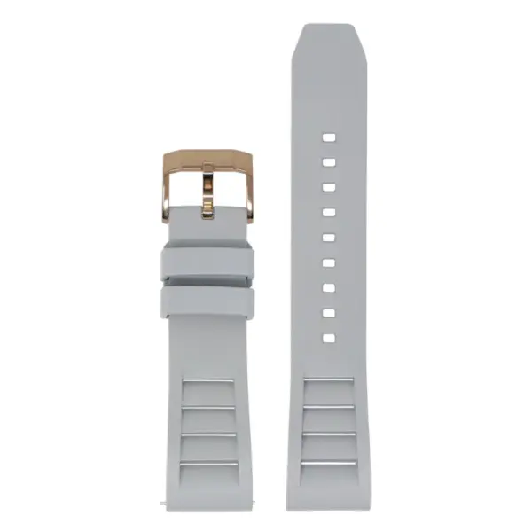 fk13.7 pg Grey Dassari Vented FKM Rubber Watch Band Strap 20mm 22mm