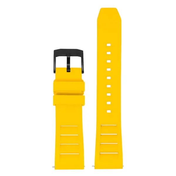 fk13.22 mb Yellow Dassari Vented FKM Rubber Watch Band Strap 20mm 22mm