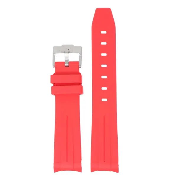 ms2.6 Up Red StrapsCo Fitted Smooth Rubber Strap For Omega X Swatch Moonswatch