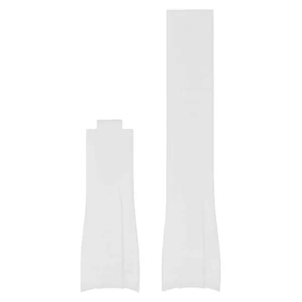 R.rx1.22.nb Up White (No Clasp) StrapsCo Silicone Rubber Replacement Watch Band Strap For Rolex With Curved Ends