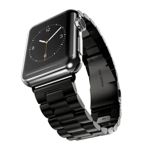 a.m1.mb Apple Watch Stainless Steel Strap in Black