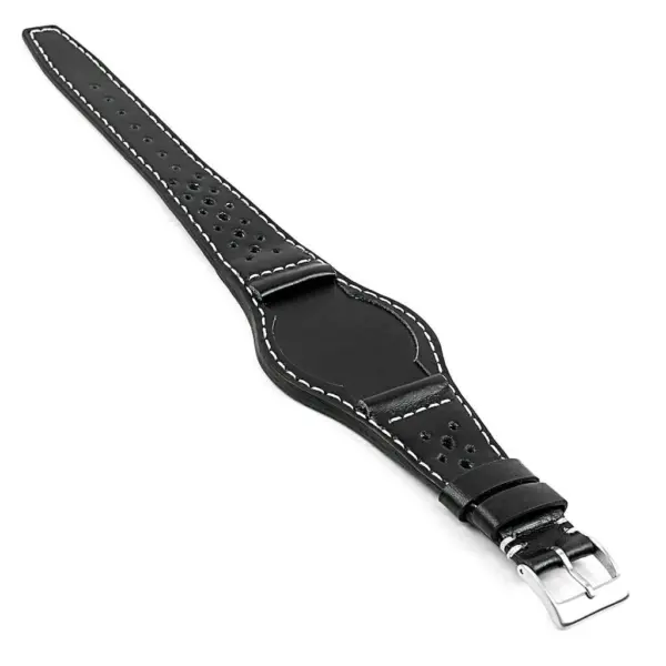 DASSARI Timber db2.1 Vintage Italian Leather Bund Strap in Black