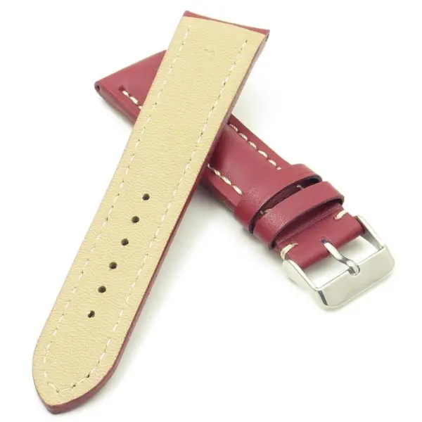 DASSARI Transit brb2.6.22 Smooth Italian Leather Strap red with white stitching red with white stitching