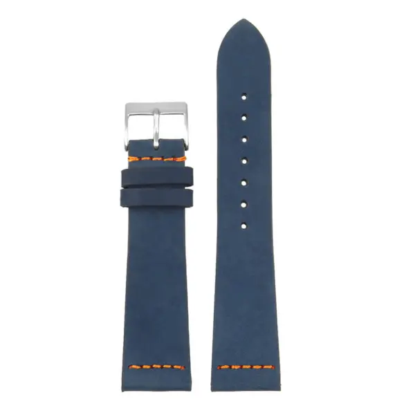 su1.5.12 DASSARI Suede Strap in Blue w Orange Stitching 3