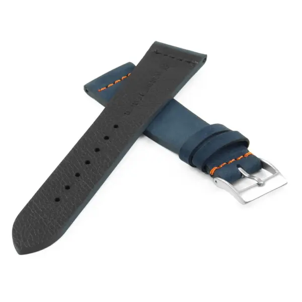 su1.5.12 DASSARI Suede Strap in Blue w Orange Stitching 2