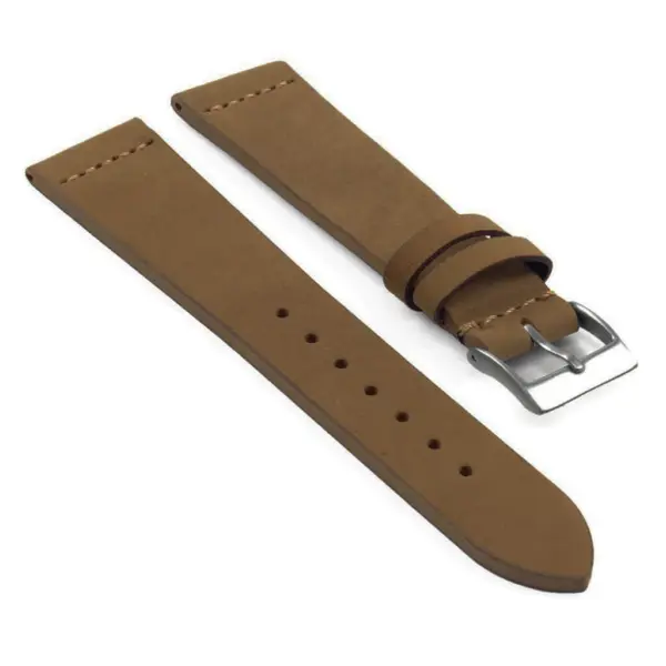 Su1.2a Main Light Brown DASSARI Belize Nubuck Suede Leather Watch Band Strap 18mm 20mm 22mm 24mm