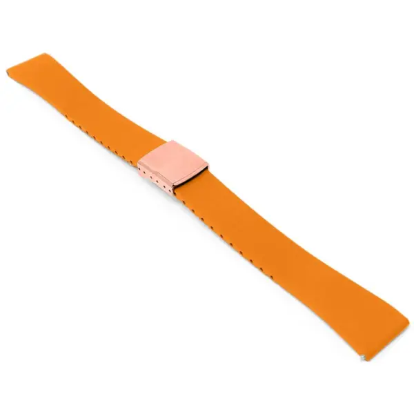 fk23.12.rg Main Orange DASSARI Smooth Cut To Size CTS FKM Rubber Watch Band Strap 18mm 19mm 20mm 21mm 22mm