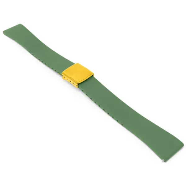 fk23.11.yg Main Green DASSARI Smooth Cut To Size CTS FKM Rubber Watch Band Strap 18mm 19mm 20mm 21mm 22mm