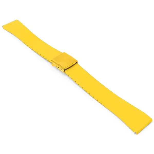 fk23.10.yg Main Yellow DASSARI Smooth Cut To Size CTS FKM Rubber Watch Band Strap 18mm 19mm 20mm 21mm 22mm