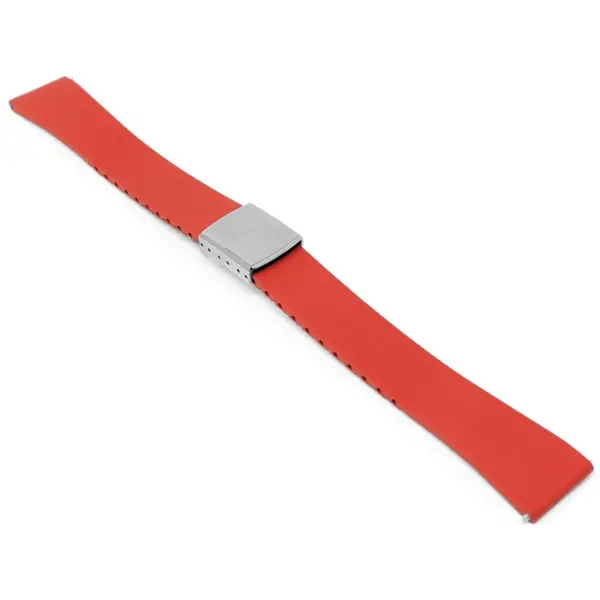 fk23.6.ps Main Red DASSARI Smooth Cut To Size CTS FKM Rubber Watch Band Strap 18mm 19mm 20mm 21mm 22mm