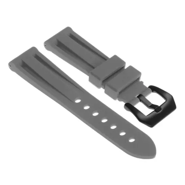 R.pn1.7a.mb Silicone Rubber Strap In Slate W Matte Black Buckle