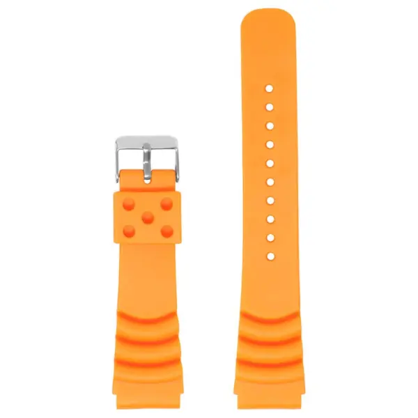 R.sk2.12 Main Orange StrapsCo Silicone Rubber Strap For Seiko DIver 20mm 22mm