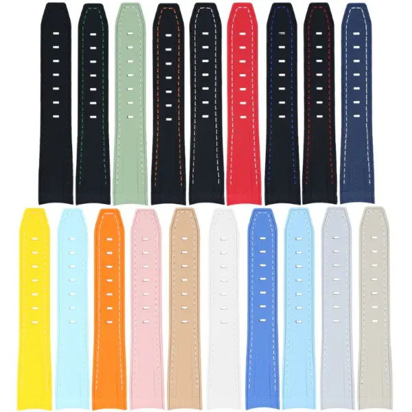 ms1 All Color StrapsCo Fitted Stitched Rubber Strap For Omega X Swatch Moonswatch