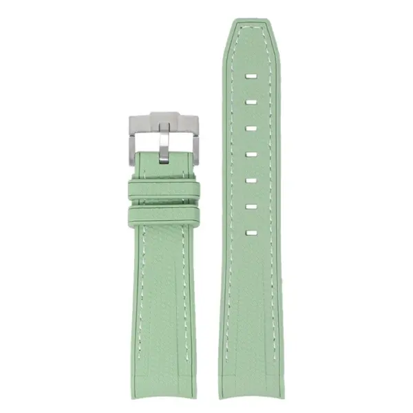 ms1.11 Main Green StrapsCo Fitted Stitched Rubber Strap For Omega X Swatch Moonswatch