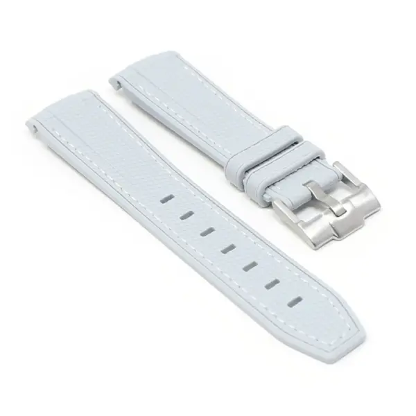 ms1.7 Angle Grey StrapsCo Fitted Stitched Rubber Strap For Omega X Swatch Moonswatch