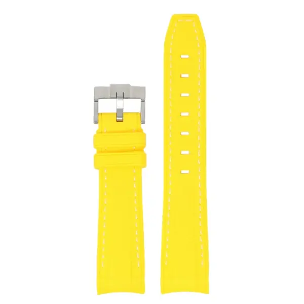 ms1.10 Main Yellow StrapsCo Fitted Stitched Rubber Strap For Omega X Swatch Moonswatch
