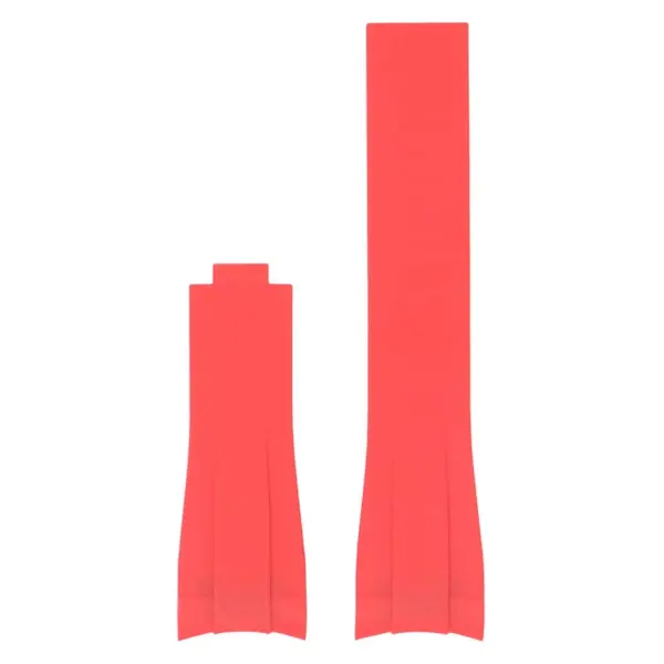 r.rx1 .6.nb Up Red No Clasp StrapsCo Silicone Rubber Replacement Watch Band Strap For Rolex With Curved Ends