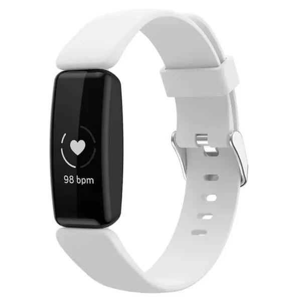 fb.r60.22 Main White StrapsCo Smooth Soft Silicone Rubber Watch Band Strap for Fitbit Inspire 2