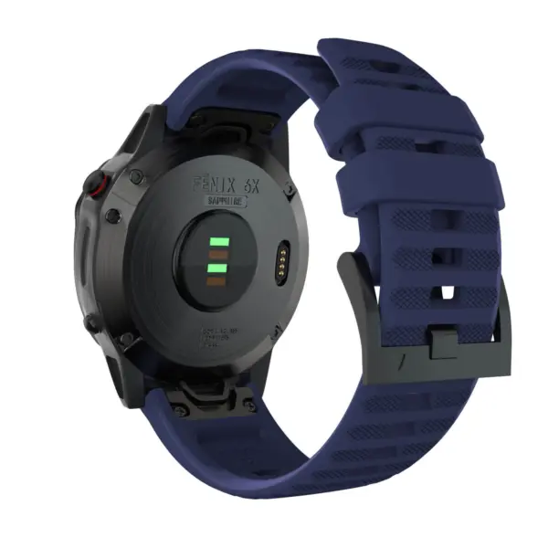 G.r46.5a Back Midnight Blue StrapsCo QuickFit 26 Silicone Rubber Watch Band Strap For Garmin Fenix 6X