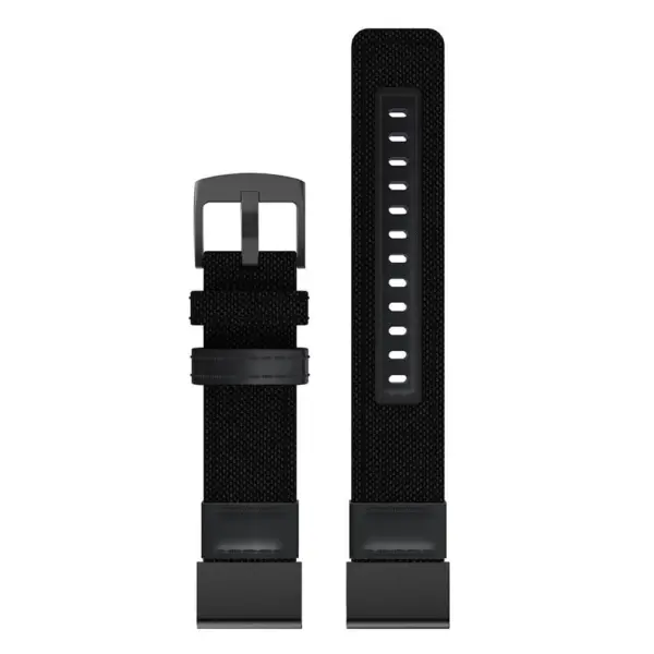 G.ny2.1 Up Black StrapsCo QuickFit 22 Canvas Watch Band Strap For Garmin Fenix 5
