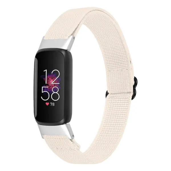 fb.ny40.17 Main Beige StrapsCo Patterned Nylon Strap for Fitbit Luxe