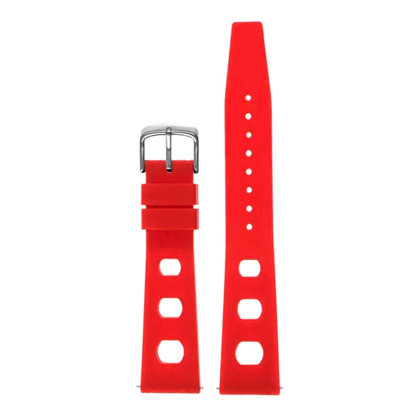 Pu13.6 Upright Silicone Rubber Rally Strap In Red