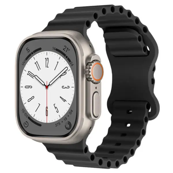 a.r21.1 Main Black StrapsCo Motion Strap For Apple Watch 38mm 40mm 41mm 42mm 44mm 45mm 49mm