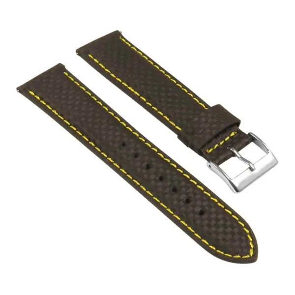 St27.1.10 Angle Black & Yellow Carbon Fiber Strap