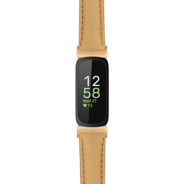 fb.in3.st19 Main Beige StrapsCo Womens Smooth Leather Rose Gold Adapter Watch Band Strap 14mm