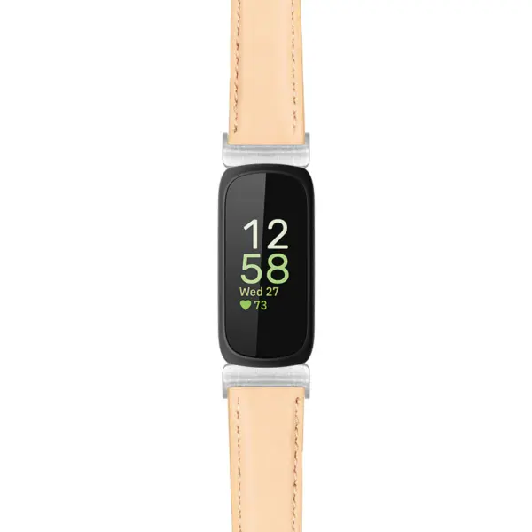 st19 Light Pink Main StrapsCo Everyday Leather Watch Band Strap For Fitbit Inspire 3