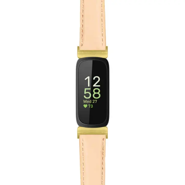 fb.in3.st19 Main Light Pink StrapsCo Womens Smooth Leather Gold Adapter Watch Band Strap 14mm