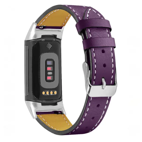 Fb.l46.18 Main Purple StrapsCo Genuine Leather Band For Fitbit Charge 5