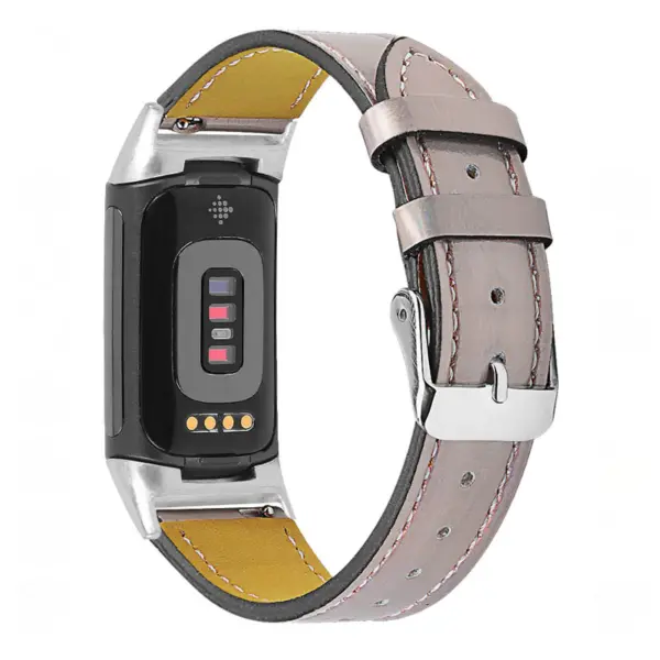 Fb.l46.17 Main Pale Pink StrapsCo Genuine Leather Band For Fitbit Charge 5