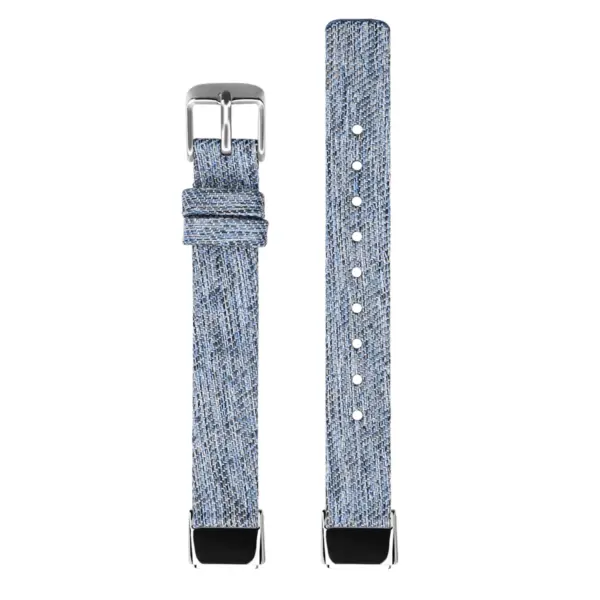 fb.ny37.5a Upright Denim StrapsCo Canvas Strap for Fitbit Luxe Nylon Canvas Strap Band
