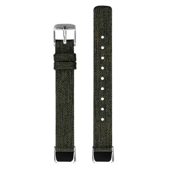 fb.ny37.11 Upright Dark Green StrapsCo Canvas Strap for Fitbit Luxe Nylon Canvas Strap Band