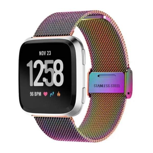 Fb.m54.abc Main Opal StrapsCo Milanese Mesh Stainless Steel Watch Band Strap For FitBit Versa