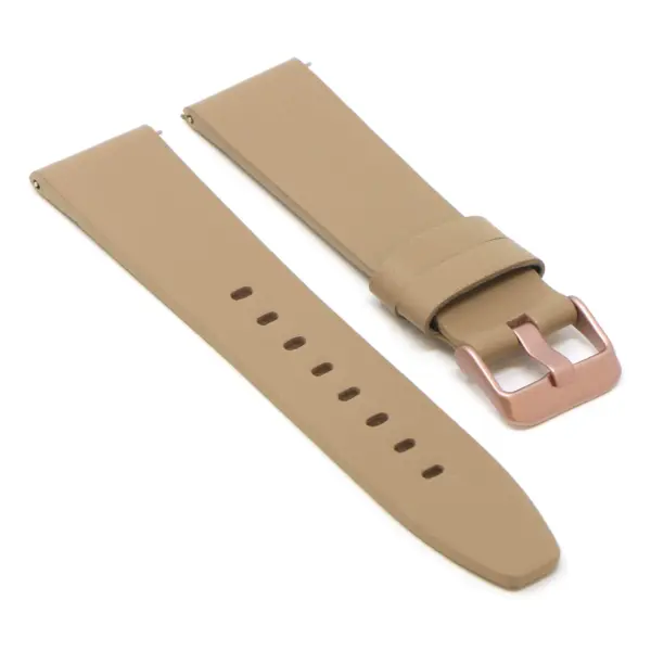 Fb.l22.17.rg Angle Beige (Rose Gold Buckle) StrapsCo Smooth Leather Watch Band Strap For Fitbit Versa 2 Lite