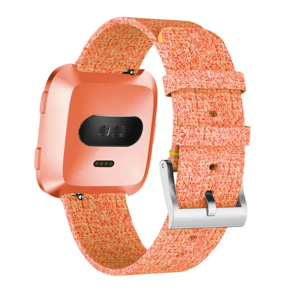 Fb.c3.13a Main Flamingo Pink StrapsCo Canvas Watch Band Strap For Fitbit Versa