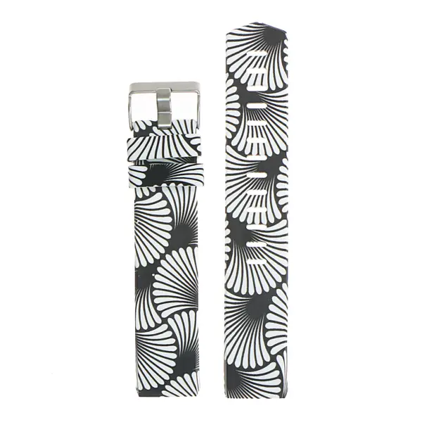 FIXfb.r12.w Silicone Strap For Charge 2 W Hypno Black And White 2