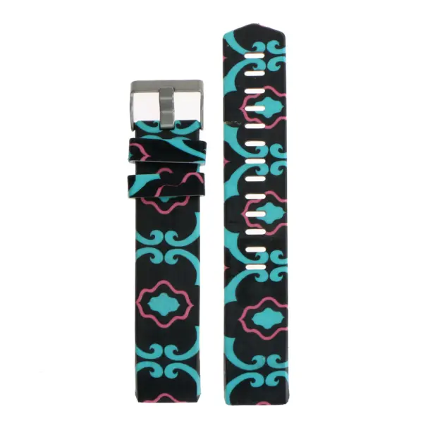 FIXfb.r12.l Silicone Strap For Charge 2 W Black Hippy 2