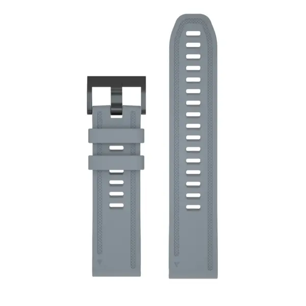 G.r52.7 Up Grey StrapsCo QuickFit 20 Silicone Rubber Watch Band Strap For Garmin Fenix 6S
