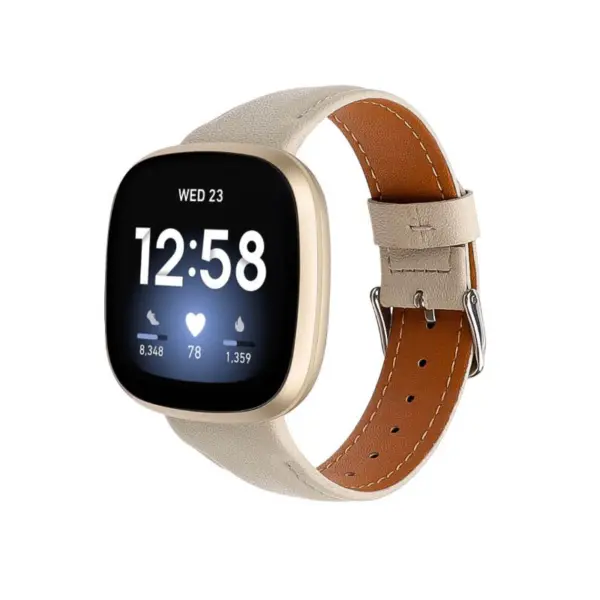 fb.l41.17 Main Nude StrapsCo Leather Watch Band Strap for Fitbit Sense Versa 3
